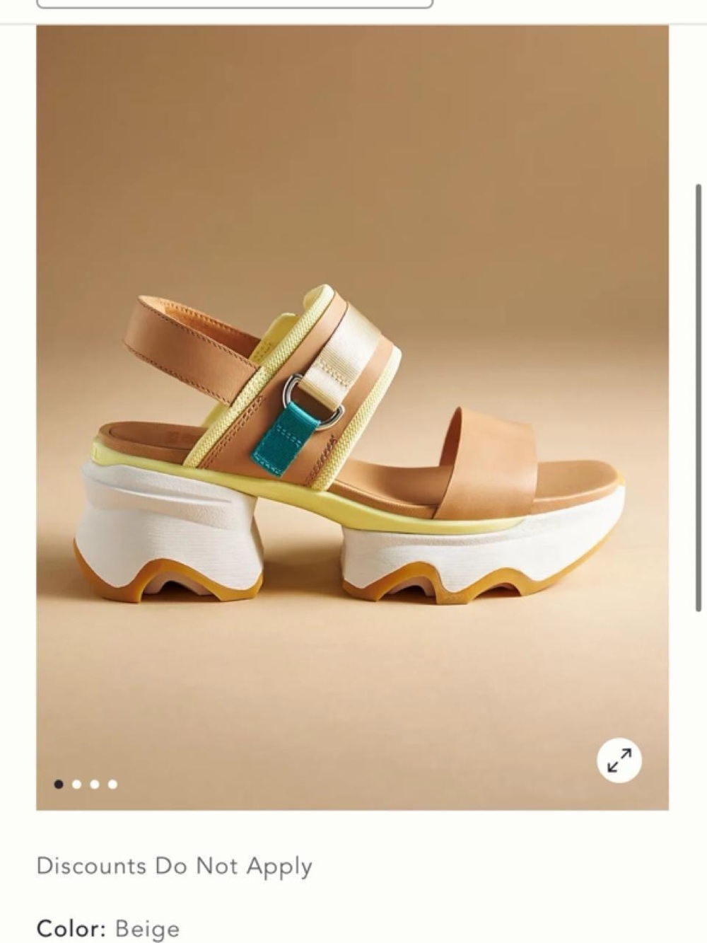 NWOT Sorel kinetic impact platform  sandals 7.5